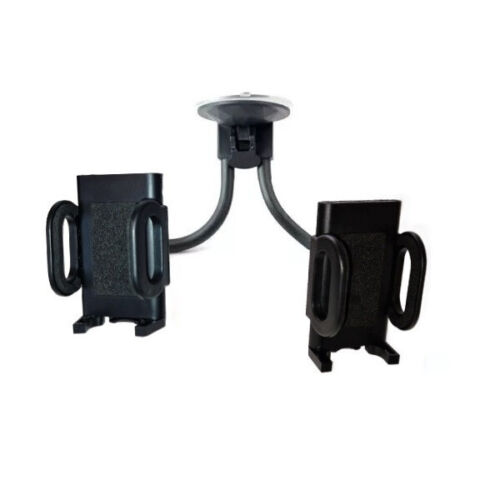 Dual Twin in Car Mobile Phone Holder Windscreen Suction 360 Universal Mount - Picture 4 of 6