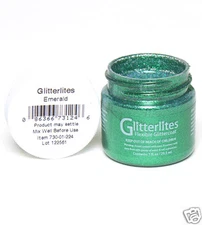 GREEN Flexible Glittercoat Angelus Shoe Paint for leather & Synthetic SPARKLE !!