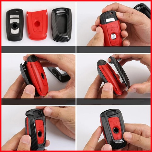 Schlüsselanhänger Etui Abdeckung Vollschale für BMW 1 2 3 4 5 6 7er☆Kohlefaser Muster☆ - Bild 10 von 10
