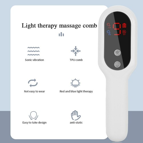 Elektrischer Massagekamm Infrarot Anti Haarausfall Kopf Massagegerät Vibrationsbürste - Bild 5 von 8