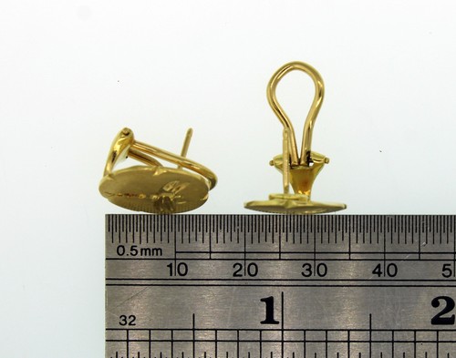 Pair Of Vintage Tiffany & Co Italy 18k Yellow Gold Dragonfly Omega Back Earrings - Picture 8 of 8