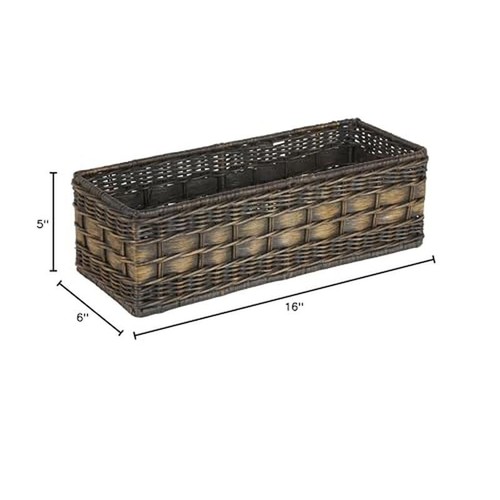 Wicker Bathroom Storage Basket Handcrafted Organizer Toilet Tank Tissues New - Picture 7 of 7
