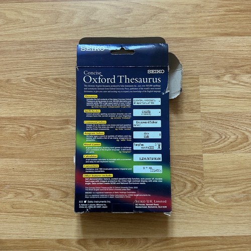 Seiko Concise Oxford Electronic Thesaurus ER2100 Spellchecker Crossword Solver - Picture 5 of 9