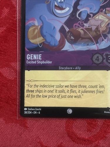 FOIL Lorcana Azurite Sea - Genie - Excited Shipbuilder - 38/204 - FOIL - Picture 4 of 7