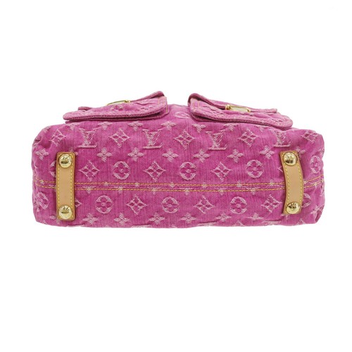 Louis Vuitton LV Buggy GM Used Shoulder Bag Monogram Denim Fuchsia M95210 #CW436 - Picture 6 of 16