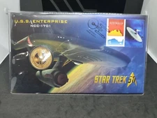 PNC Australia 2016 USS Enterprise Star Trek Perth Mint Tuvalu $1 Coloured Coin