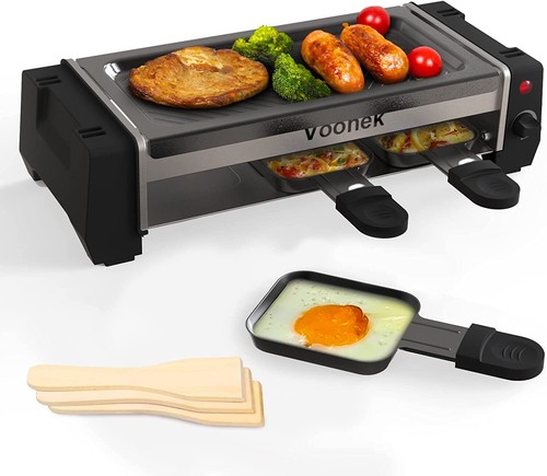 VOOHEK ELECTRIC RACLETTE KOREAN BBQ TABLE GRILL FOR 2 SMOKELESS MODEL SC-508-3