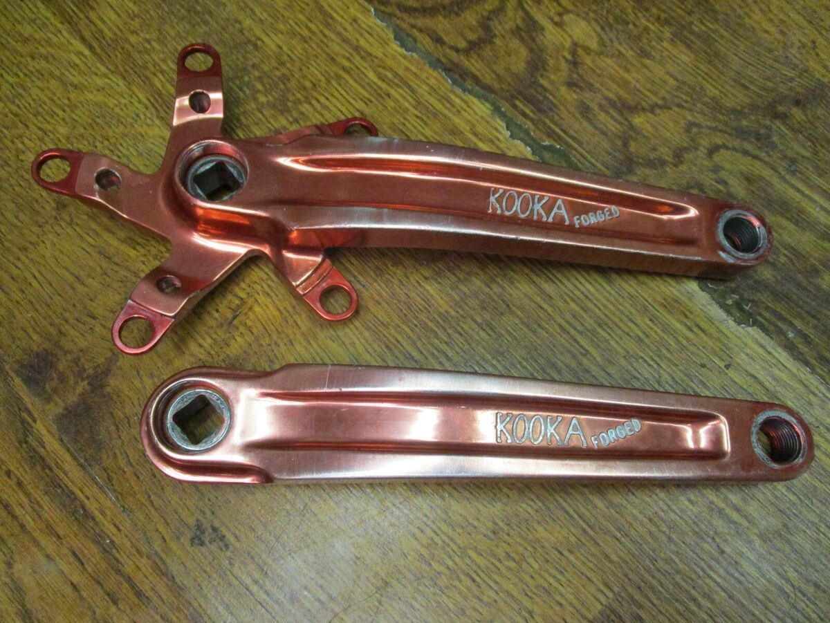 VINTAGE KOOKA FORGED 175L 110/74 BCD SQUARE TAPER CRANK SET VINTAGE KOOKA FORGED 175L 110/74 BCD SQUARE TAPER CRANK SET