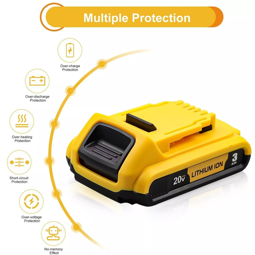 2Pack 20V DCB201 For Dewalt 20 Volt Max Lithium Ion Battery DCB203 DCB207 NEW - Picture 10 of 11