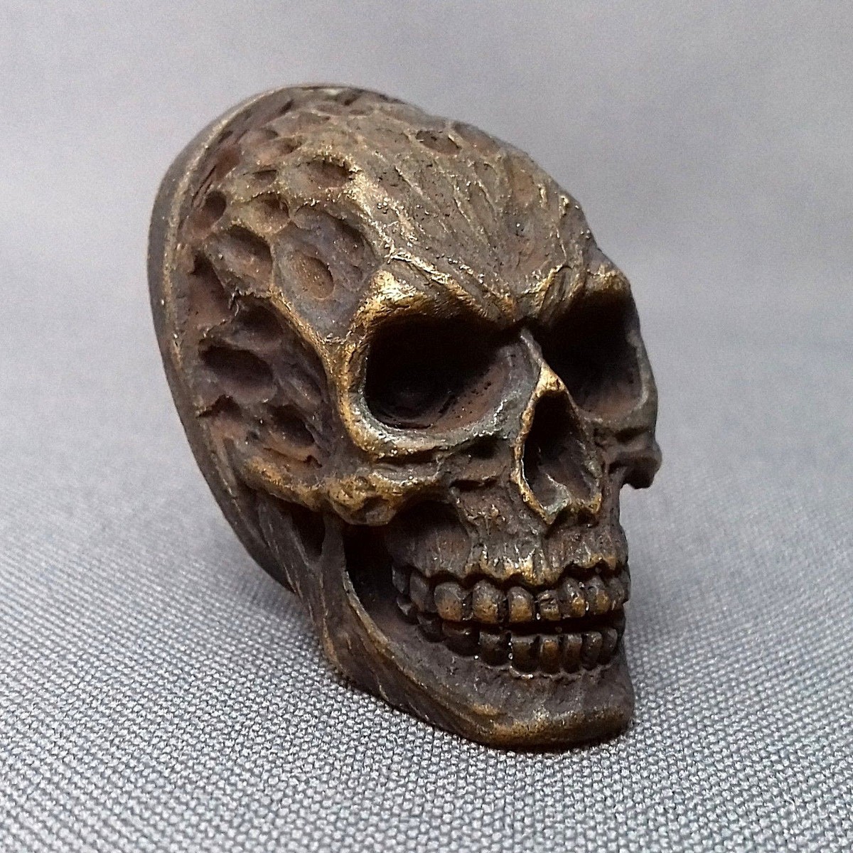 n°44 スカル　オブジェ KNIFE POMMEL SKULL BRONZE CUSTOM MAKING HAND CASTING METAL | eBay