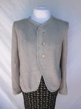 Nina Ricci runway VTG heather gray jacket FR 42 silk lined 20% cashmere L NWOT