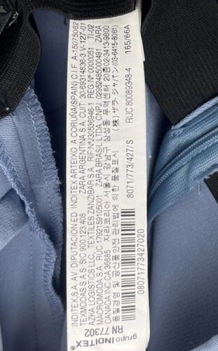 NWT ZARA WOMEN'S TROUSER PANTS HIGH WAIST STRAIGHT LEG BLUE SIZE SMALL - Picture 4 of 12