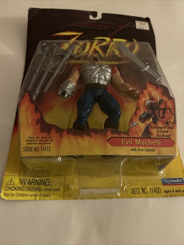 Zorro Evil Machete With Arm Cannon Spring-Fired Arrow Action Figure - Playmates - Picture 5 of 9