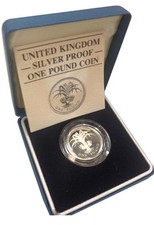 SILVER PROOF £1 ONE POUND COINS CHOICE OF YEAR 1983 TO 2015 WITH COA
