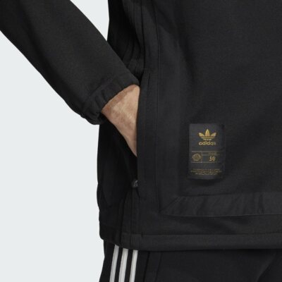adidas Originals Men's Warmup Track Jacket top Black / Gold