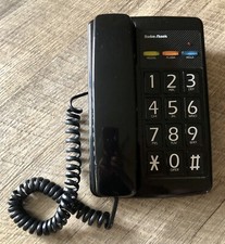 Radio Shack Large Button Telephone Black Push Big Button 43-812 Phone