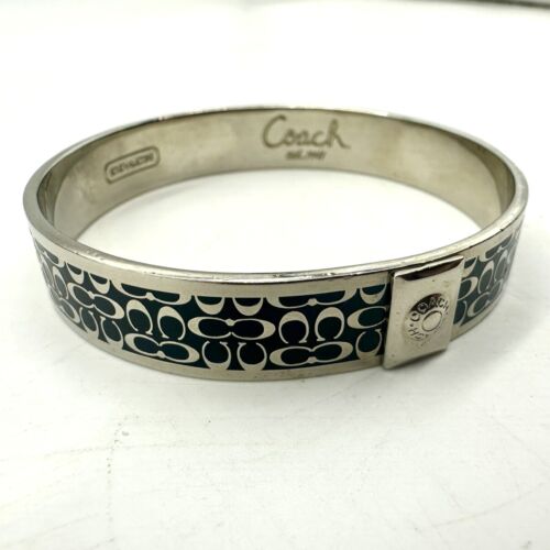 Coach Armreif Silber Emaille Logo - Bild 2 von 5