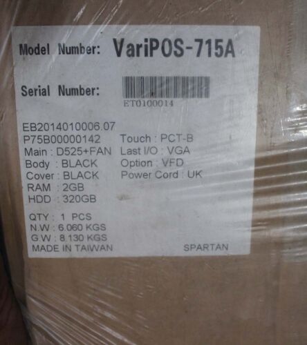 Poindus VariPOS-715A 15" Touchscreen POS Intel D525 2GB RAM 320GB HDD - Picture 7 of 18