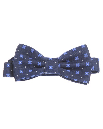 Daniele Alessandrini Papion Silk Men's Blue Bow Tie V014GC839433700 223 - Picture 1 of 6