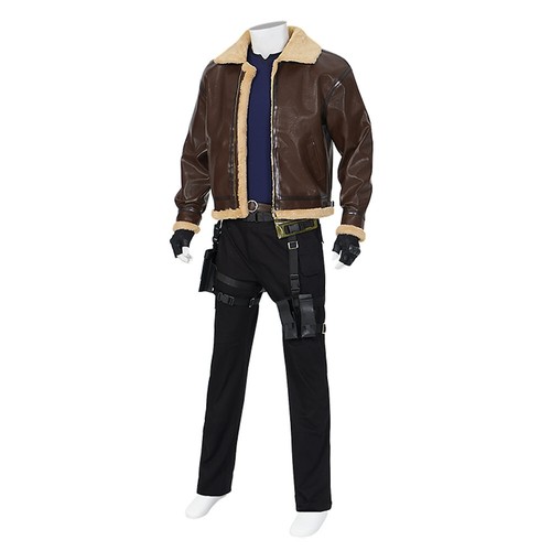 Resident Evil 4 Remake Leon Only Jacket Outfits Halloween Cosplay Costume - Picture 3 of 8