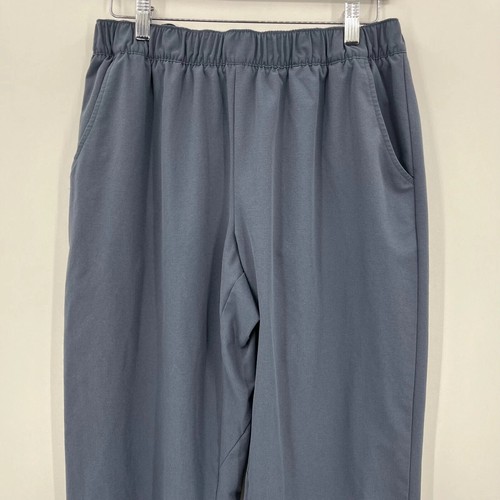 Speedo Sweatpants Men's Size M Gray Elastic Waist Logo Polyester Straight Leg - Picture 2 of 10