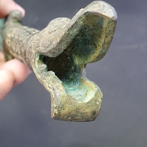 AA Antique Chinese Dynasty Sword With open Mouth Dragon Snake Handle 50cm - Picture 9 of 17