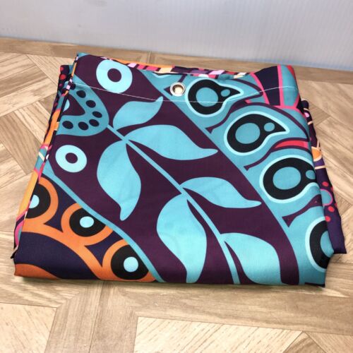 Riyidecor Boho Mandala Indischer Duschvorhang Bad Deko Teal Bohemian 72x72 - Bild 2 von 9