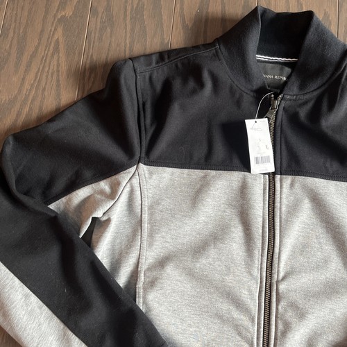 NWT Banana Republic Mens Full Zip Soft Shell Jacke Gray Black $120 Small S NEW - Picture 5 of 12