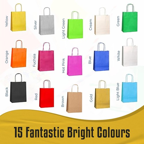 Party Gift Bags with Handle - Paper Carrier Bag for Christmas, Birthday, Wedding - Picture 24 of 217