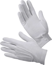 White Dress Parade Gloves with Gripper Dots Military Cotton Uniform March Gloves