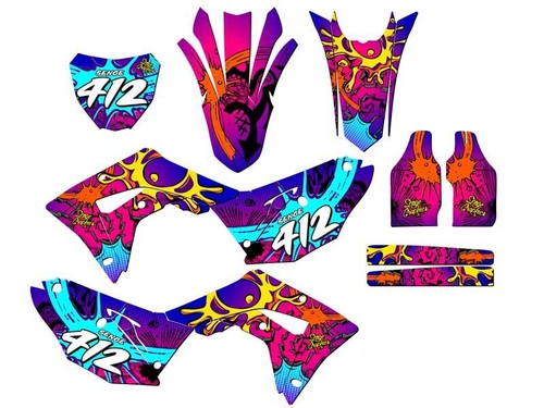 2017-2018 CRF 450 RX ZANY Pink Senge Graphics Kit Compatible with Honda - Bild 1 von 10