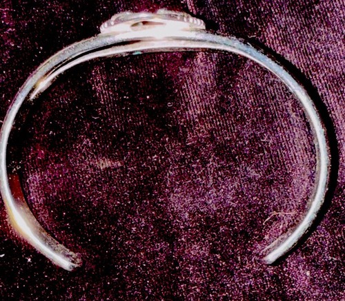 Eagle Black Enamel Silvertone Cuff Bracelet - Picture 4 of 4
