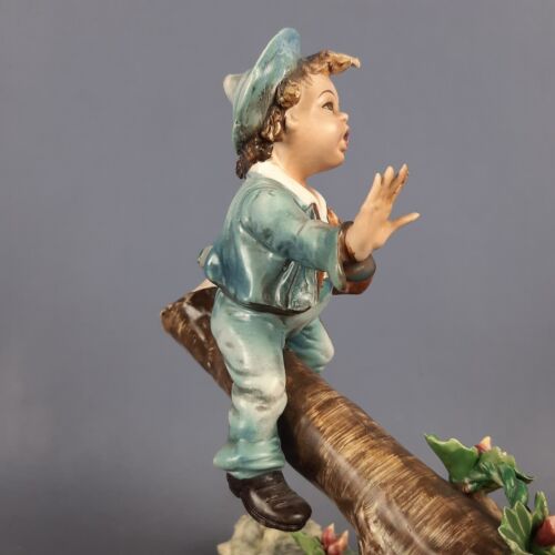 Scultura Capodimonte Ceramica Biscuit Bambini Su Altalena Carlo Mollica 1960 - Imagen 11 de 19