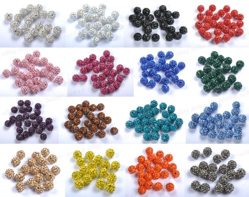20 Stck. Premium Tschechischer Kristall Strass Pflasterstein Ton Runde Disco Kugel Abstand Perle - Bild 4 von 98