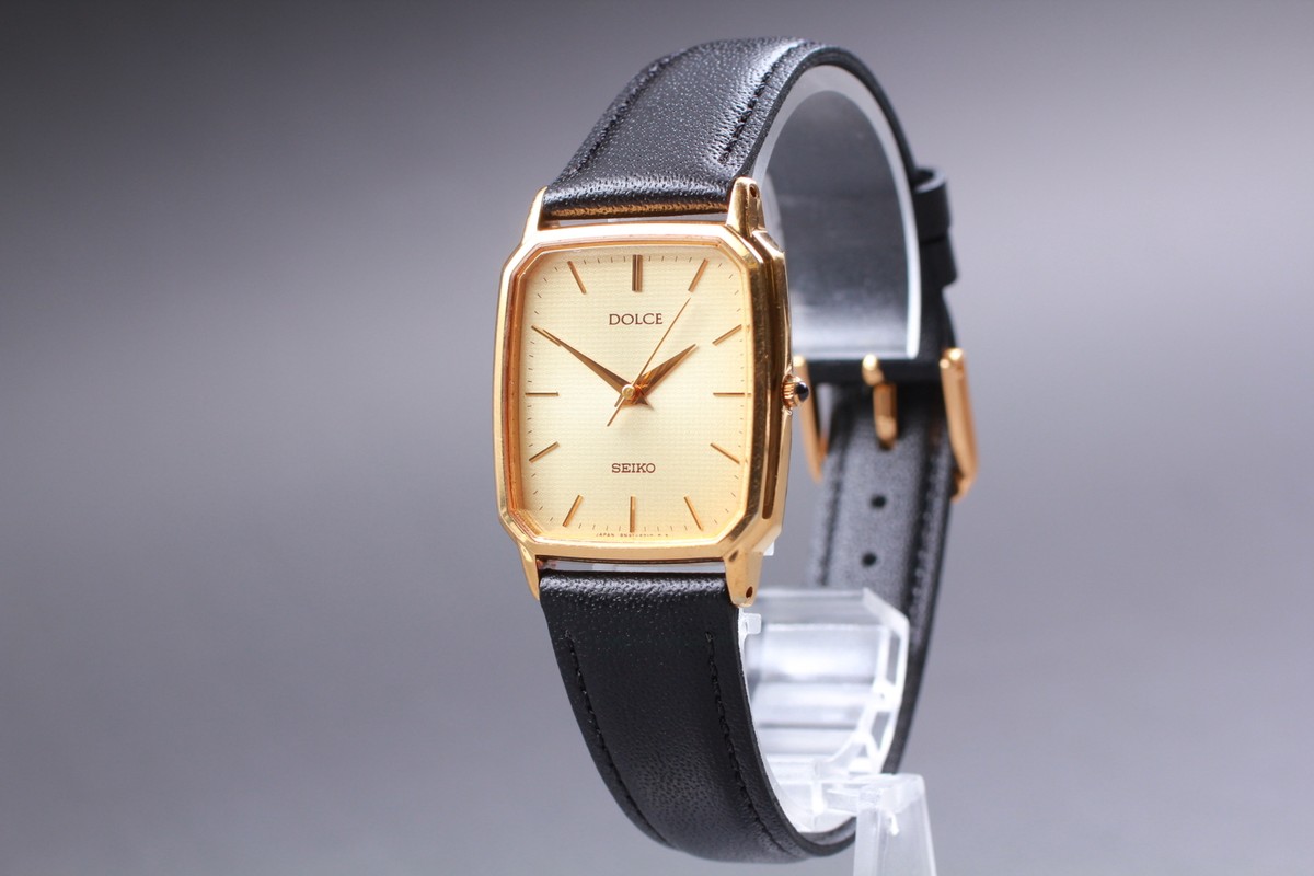 稼動 SEIKO DOLCE セイコー 8N41-5160 腕時計 S-151 N MINT] Seiko Dolce 8N41-5160 SGP Gold Tank HAQ Quartz Mens