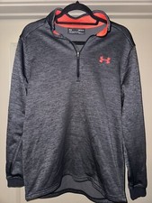 Under Armour Coldgear Jacket Men's Size Medium M 1/4 Zip Pullover Gray