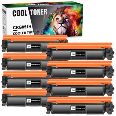 8PK High Yield CRG051 Toner Cartridge for Canon 051H imageCLASS LBP162dw MF267dw
