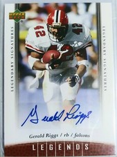2006 UD LEGENDARY SIGNATURES GERALD RIGGS AUTOGRAPH #83 FALCONS