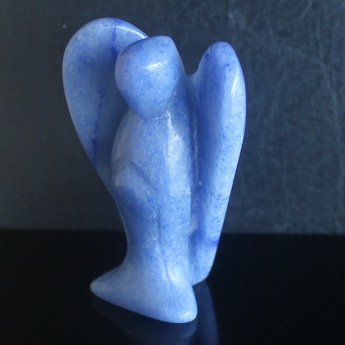 2'' Carved quartz gemstone crystal angel figurine carving office home decor - Picture 13 of 110
