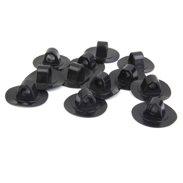 2Pcs Oval Black Boat Rope Buckle Clip Hook Deck Mount for Dinghy Kayak Raft 2Pcs Oval Black Boat Rope Buckle Clip Hook Deck Mount for Dinghy Kayak Raft