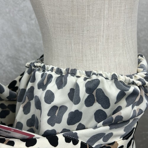 Kate Spade NY Ruched-Front Black Leopard Print Shirt Dress Women’s NWT Size 2 - Picture 10 of 22