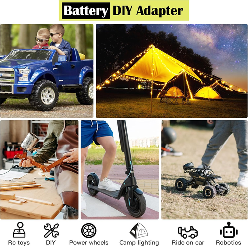 Ryobi 18V Power Wheels Adapter Kit Includes Switch Fuses 12AWG Wire for DIY Toys - Picture 2 of 12