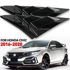 Quarter Side Air Vent Window Louver Cover Trim For Honda Civic 2016-20 Hatchback