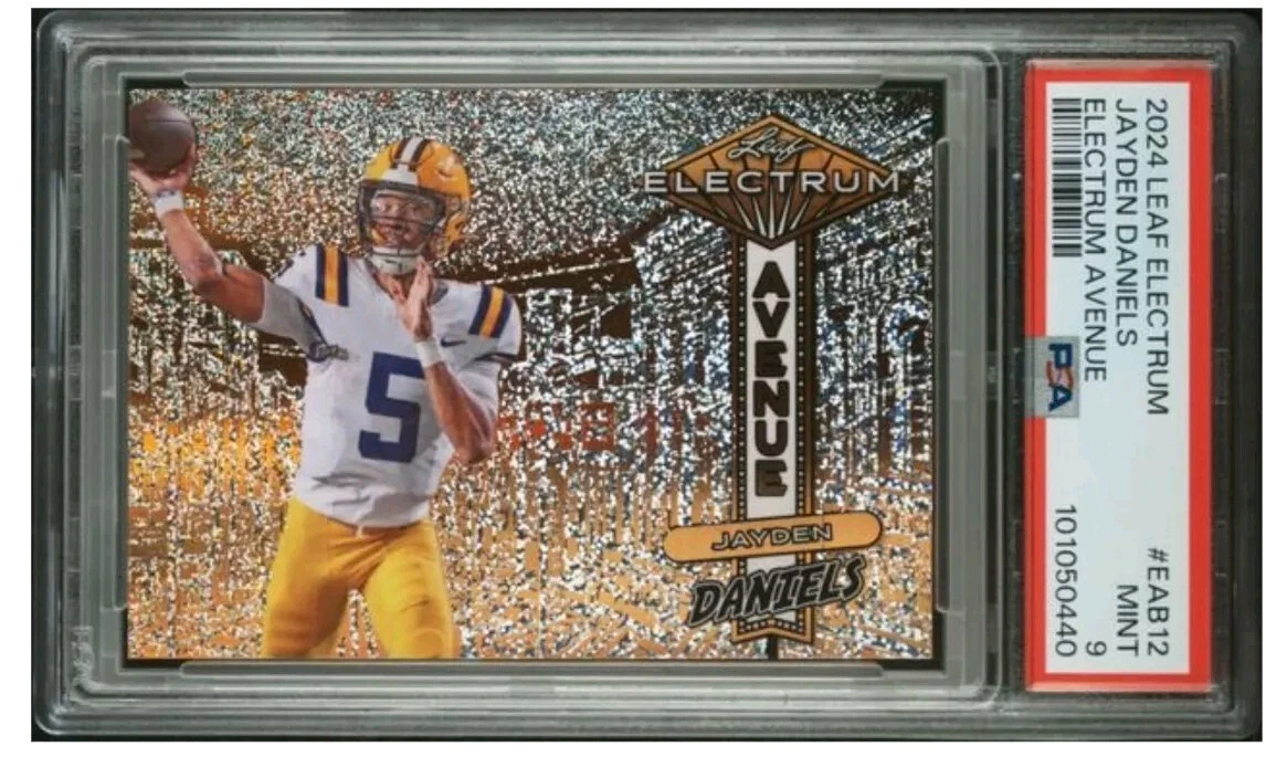 Jayden Daniels Leaf Electrum Electrum Avenue #EAB12 Base