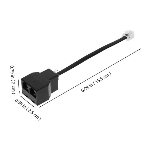 2 Pcs Telephone Line Splitter for Landline Phones Connector - Zdjęcie 9 z 12
