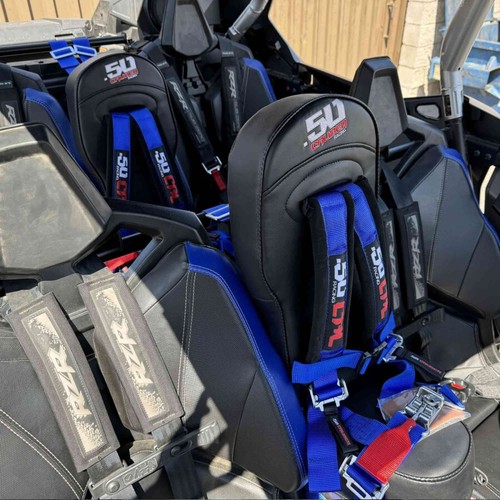 Rear Bump Seat w/ Harness Seatbelt for Polaris RZR PRO R/Turbo R 2 & 4 Seater - Picture 7 of 18