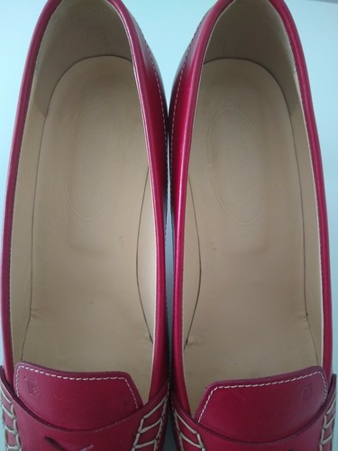 TODS NEW Women's Red Heels shoe size 39 (9) - Picture 6 of 8