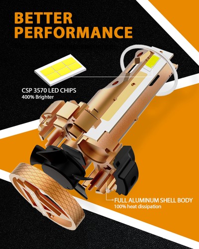 Kit de 4 faros LED Canbus 6000 k bombillas de haz bajo alto para Honda Accord 1997-2015 - Imagen 7 de 12