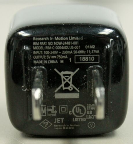 OEM Blackberry RIMC0004ADUUS Wall Charger USB Adapter Plug 100V 240V 750mA - Picture 6 of 7