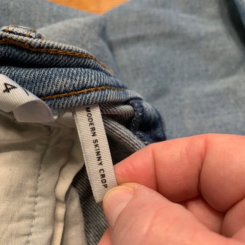 Pantalones de mezclilla ajustados cortos desgastados talla 4 para mujer modernos informales estilo callejero - Imagen 4 de 9